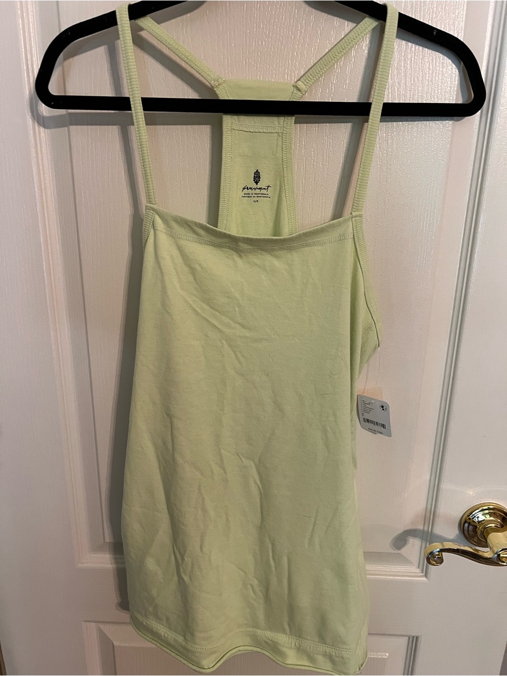 Free People Movement Square Up Tank In Lemongrass NWT Size S